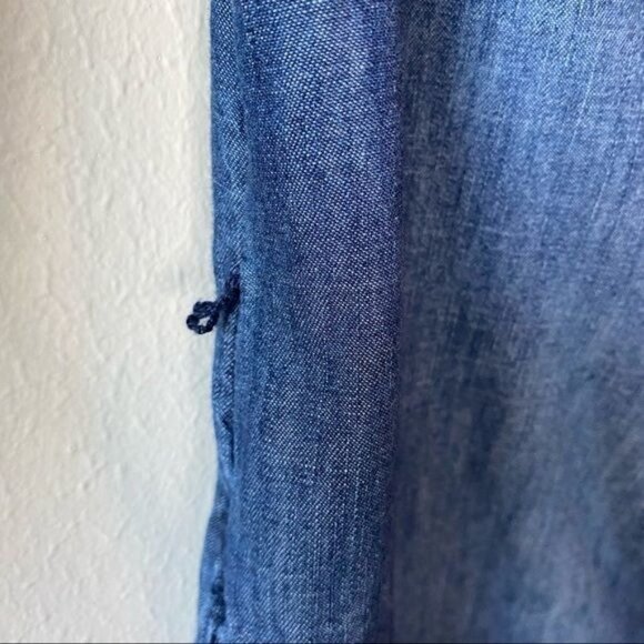 Denim Button Up Shirt Dress Blue S - Picture 4 of 8